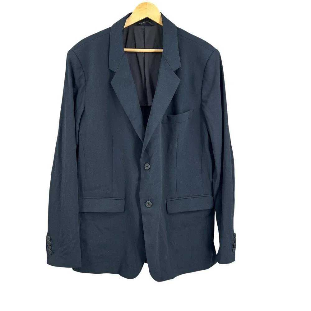 Ministry of Supply Blazer Blue 2-Button Tech Suit‎ Jacket Men's 44 Double Vent